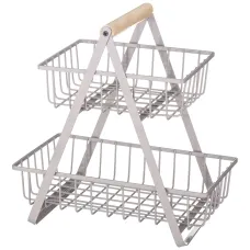 Корзина для фруктов с деревянной ручкой 27,5*17,5*29 см – Agness