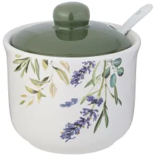 Сахарница с ложкой Лаванда 10*9,5 см 300 мл – Agness