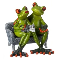 Фигурка декоративная лягушки 13,2х12,8х12,5 см – Lefard