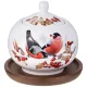 Сахарница Лесная сказка снегири 380 мл на дерев. подставке - Lefard