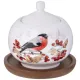 Сахарница Лесная сказка снегири 380 мл на дерев. подставке - Lefard