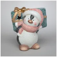 Фигурка Пингвин с подарками с LED-подсветкой 12*8*13 см – Lefard