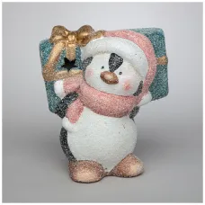 Фигурка Пингвин с подарками с LED-подсветкой 12*8*13 см – Lefard