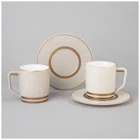 Фарфоровый чайный набор на 2 персоны, 4 предмета, 250 мл Herbal - Lefard