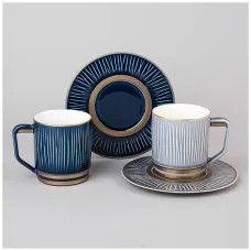 Фарфоровый чайный набор на 2 персоны, 4 предмета Herbal, 250 мл - Lefard