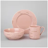Набор для завтрака Good Morning 3 предмета розовый