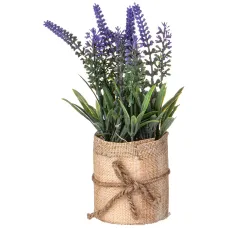 Изделие декоративное в льняном горшке Лаванда - Lefard