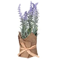 Изделие декоративное в льняном горшке Лаванда - Lefard