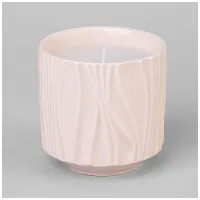 Свеча ароматическая 8.6*8.6*8.2 см цвет: пудровый - Lefard