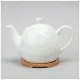 Фарфоровый заварочный чайник Flowers Story на дерев. подставке 22,5*13*14 см 900 мл – Lefard