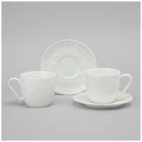 Фарфоровый чайный набор на 2 персоны, 4 предмета Flowers Story, 220 мл – Lefard