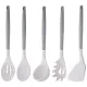 Набор из 12 предметов: 5 ножей, доска, подставка, половник, ложка, лопатка, шумовка, ложка для спагетти - Agness