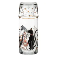 Графин с крышкой/стаканом Парижские коты 700 мл - Rakle