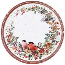 Поднос сервировочный коллекция Снегири красный 33*2,1 см - Agness
