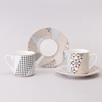 Фарфоровый кофейный набор на 2 персоны, 4 предмета, Top Style, 180 мл – Lefard