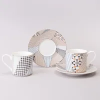 Фарфоровый чайный набор на 2 персоны, 4 предмета, Top Style, 250 мл – Lefard