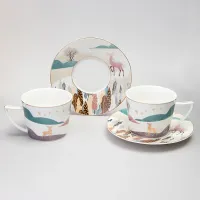 Фарфоровый чайный набор на 2 персоны, 4 предмета, Top Style, 250 мл – Lefard