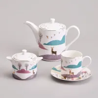 Фарфоровый чайный сервиз на 6 персон, 14 предметов Top Style – Lefard