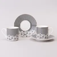 Фарфоровый кофейный набор на 2 персоны, 4 предмета, Top Style, 180 мл – Lefard