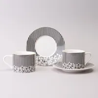 Фарфоровый чайный набор на 2 персоны, 4 предмета, Top Style, 250 мл – Lefard