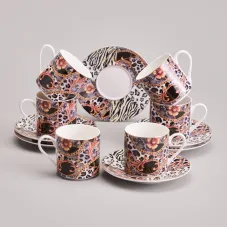 Фарфоровый кофейный набор на 6 персон, 12 предметов, Top Style, 180 мл – Lefard