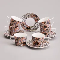 Фарфоровый чайный набор на 6 персон, 12 предметов, 250 мл – Lefard