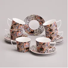Фарфоровый чайный набор на 6 персон, 12 предметов, 250 мл – Lefard