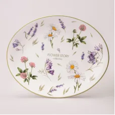 Блюдо овальное Flower Story 31,5*25,5*3 см - Agness