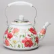 Чайник Белые маки со встроенным свистком и фильтром 1 л - Agness