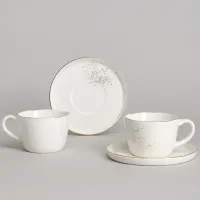 Фарфоровый чайный набор на 2 персоны, 4 предмета Gold, 200 мл – Bronco