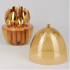 Набор столовых приборов на вращающейся подставке, 24 предмета, ПВД покрытие - Agness