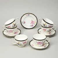 Фарфоровый чайный набор на 6 персон, 12 предметов Nostalgie, 260 мл – Lefard