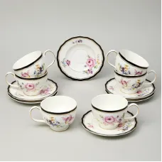 Фарфоровый чайный набор на 6 персон, 12 предметов Nostalgie, 260 мл – Lefard