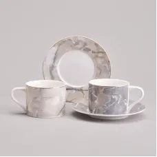 Фарфоровый чайный набор на 2 персоны, 4 предмета, Top Style, 250 мл – Lefard