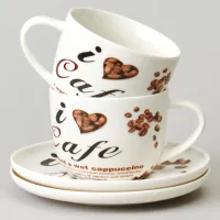 Фарфоровый чайный набор на 2 персоны, 4 предмета Coffee mania, 250 мл – Lefard