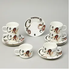 Фарфоровый кофейный набор на 6 персон, 12 предметов Coffee Mania, 180 мл – Lefard