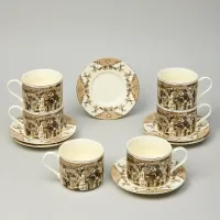 Фарфоровый чайный набор на 6 персон, 12 предметов Rendezvous, 350 мл – Lefard