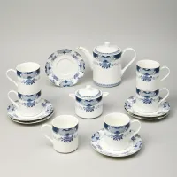 Фарфоровый чайный сервиз на 6 персон, 14 предметов Rendezvous - Lefard