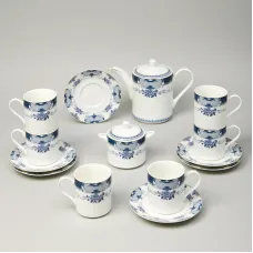 Фарфоровый чайный сервиз на 6 персон, 14 предметов Rendezvous - Lefard
