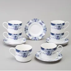 Фарфоровый чайный набор на 6 персон, 12 предметов Rendezvous, 350 мл – Lefard