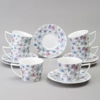 Фарфоровый чайный набор на 6 персон, 12 предметов Blossom, 250 мл – Lefard