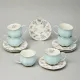 Фарфоровый чайный набор на 6 персон, 12 предметов, Времена года, 250 мл, голубой – Lefard