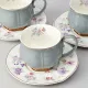 Фарфоровый чайный набор на 6 персон, 12 предметов, Времена года, 250 мл, серый – Lefard