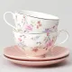 Фарфоровый чайный набор на 2 персоны, 4 предмета, Времена года, 250 мл, розовый – Lefard