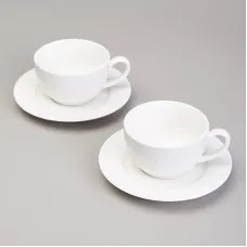 Фарфоровый чайный набор на 2 персоны, 4 предмета Infinity, 230 мл – Lefard