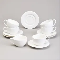 Фарфоровый чайный набор на 6 персон, 12 предметов Infinity, 230 мл – Lefard