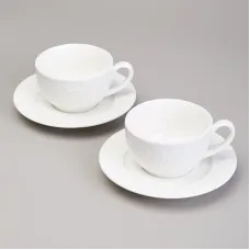 Фарфоровый чайный набор на 2 персоны, 4 предмета Cavier 230 мл – Lefard