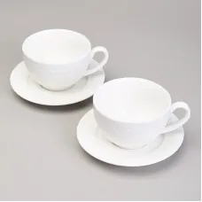 Фарфоровый чайный набор на 2 персоны, 4 предмета, Cavier, 350 мл – Lefard