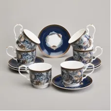 Фарфоровый чайный набор на 6 персон, 12 предметов, Art Collection, 280 мл – Lefard
