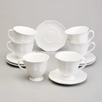 Фарфоровый чайный набор на 6 персон, 12 предметов, Lavender, 280 мл – Lefard